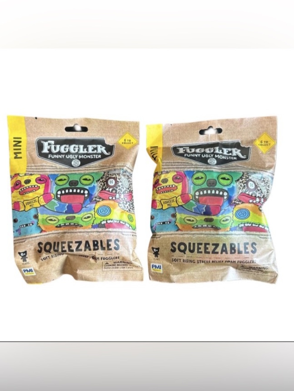Fuggler Squeezables Mystery Blind Bag Lot Stress Relief Squeeze Toy New Sealed 2